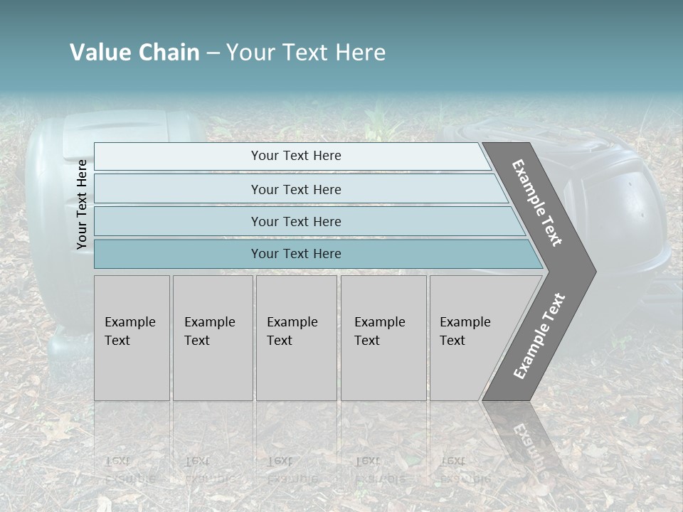 Two Trash Cans Sitting On The Ground In The Woods PowerPoint Template