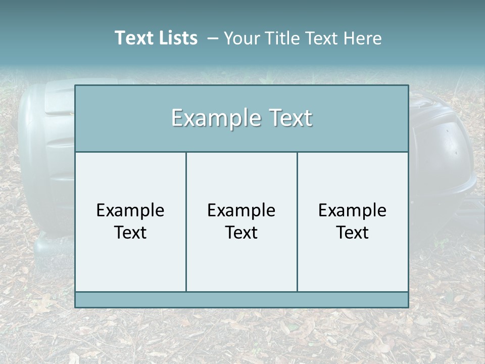 Two Trash Cans Sitting On The Ground In The Woods PowerPoint Template