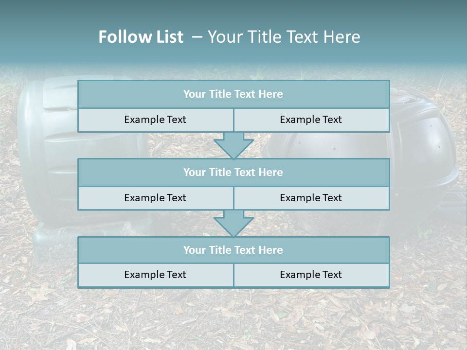 Two Trash Cans Sitting On The Ground In The Woods PowerPoint Template