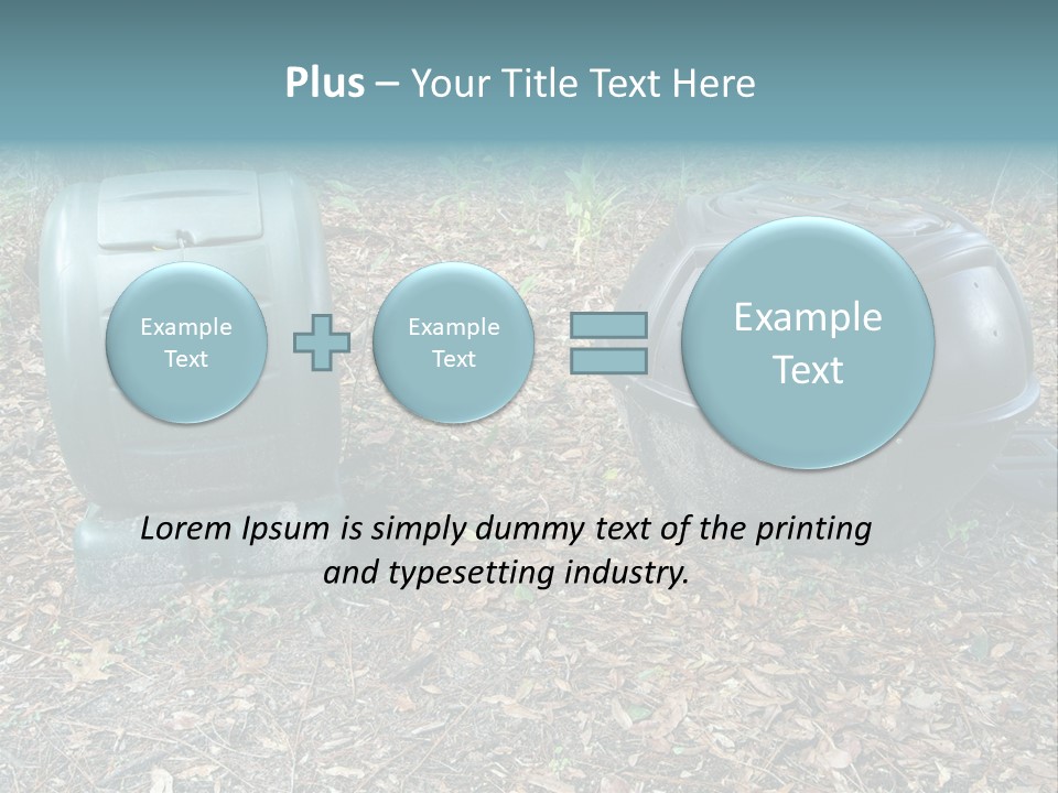Two Trash Cans Sitting On The Ground In The Woods PowerPoint Template