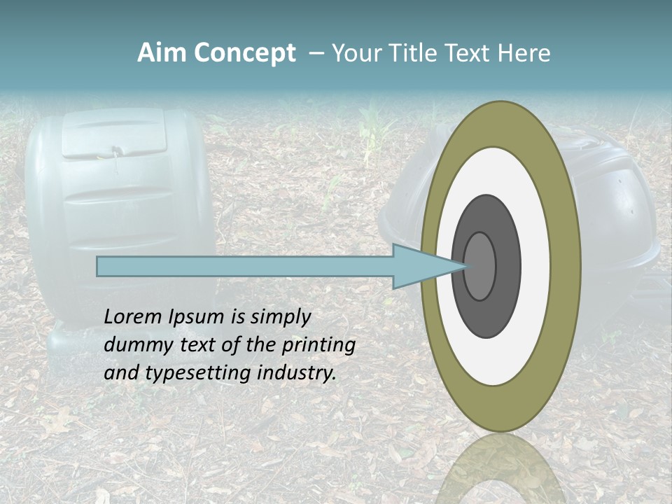 Two Trash Cans Sitting On The Ground In The Woods PowerPoint Template