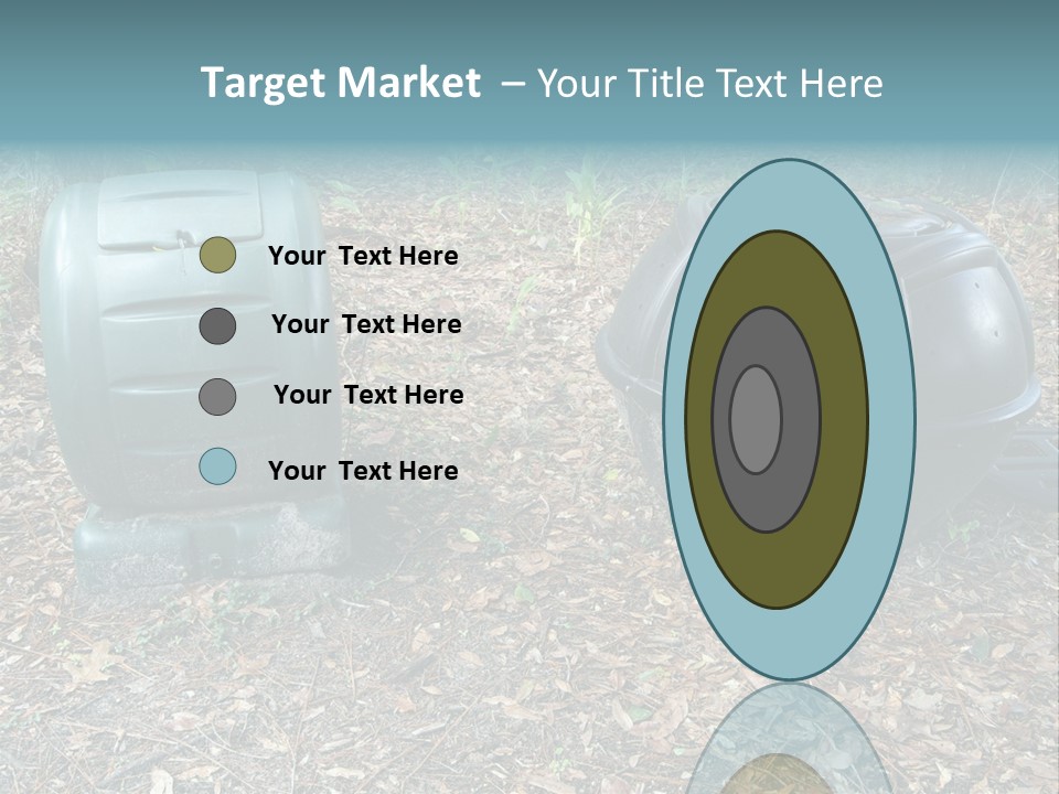 Two Trash Cans Sitting On The Ground In The Woods PowerPoint Template