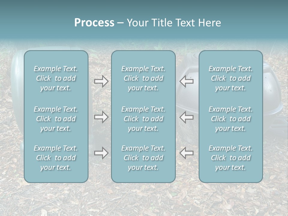 Two Trash Cans Sitting On The Ground In The Woods PowerPoint Template
