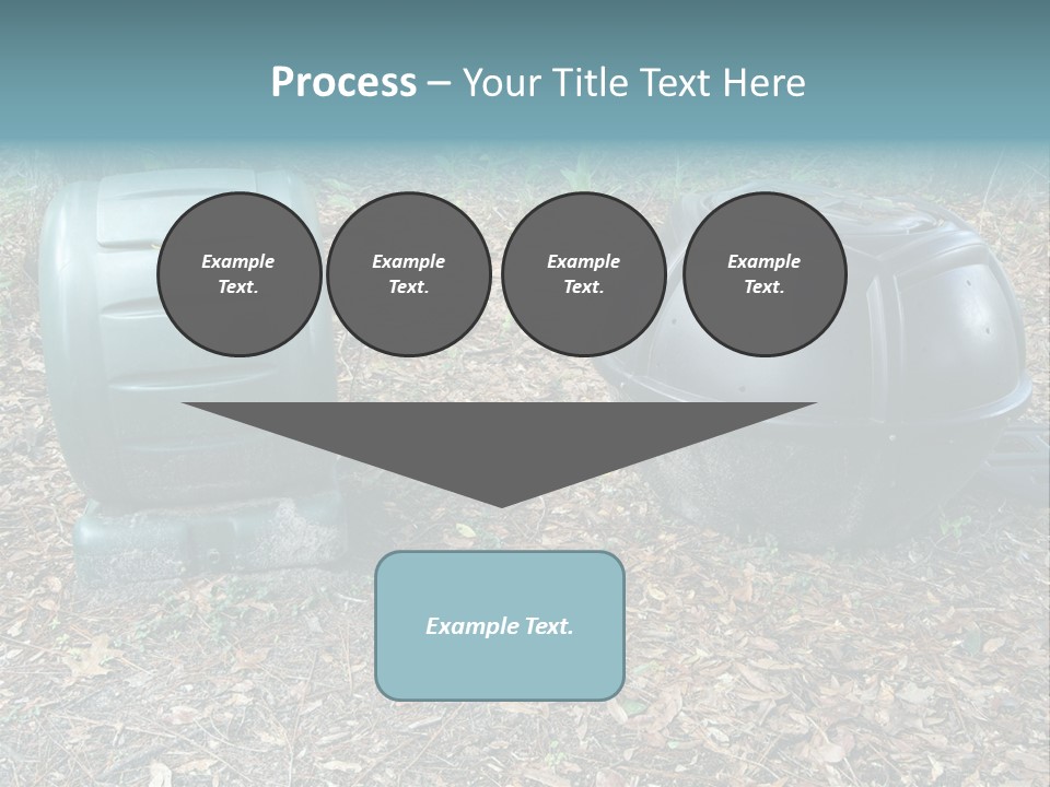 Two Trash Cans Sitting On The Ground In The Woods PowerPoint Template