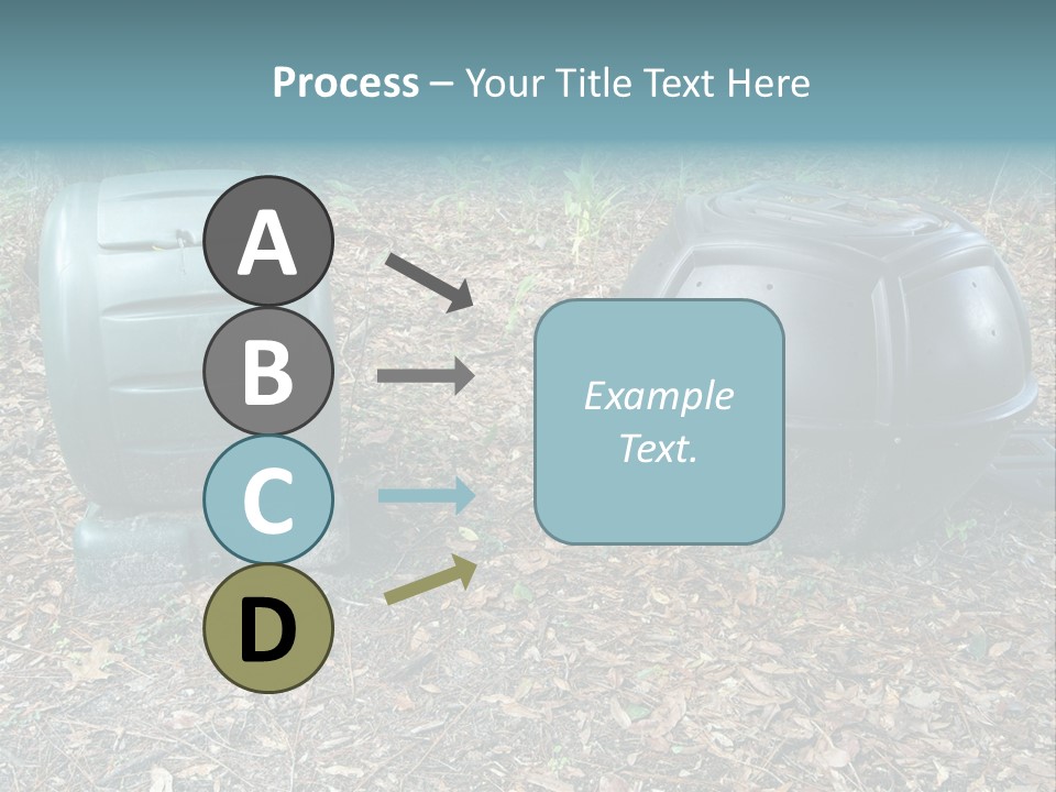 Two Trash Cans Sitting On The Ground In The Woods PowerPoint Template