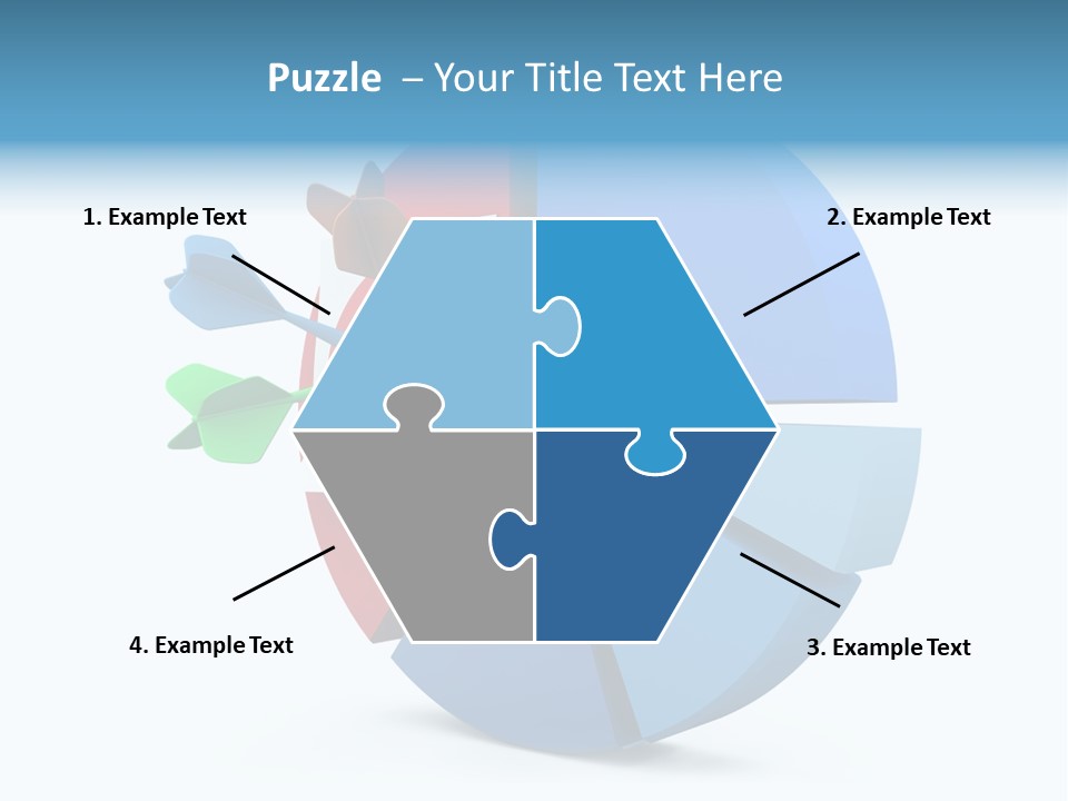 A Blue And Red Arrow Hitting A Red And White Target PowerPoint Template