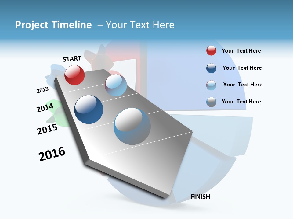 A Blue And Red Arrow Hitting A Red And White Target PowerPoint Template
