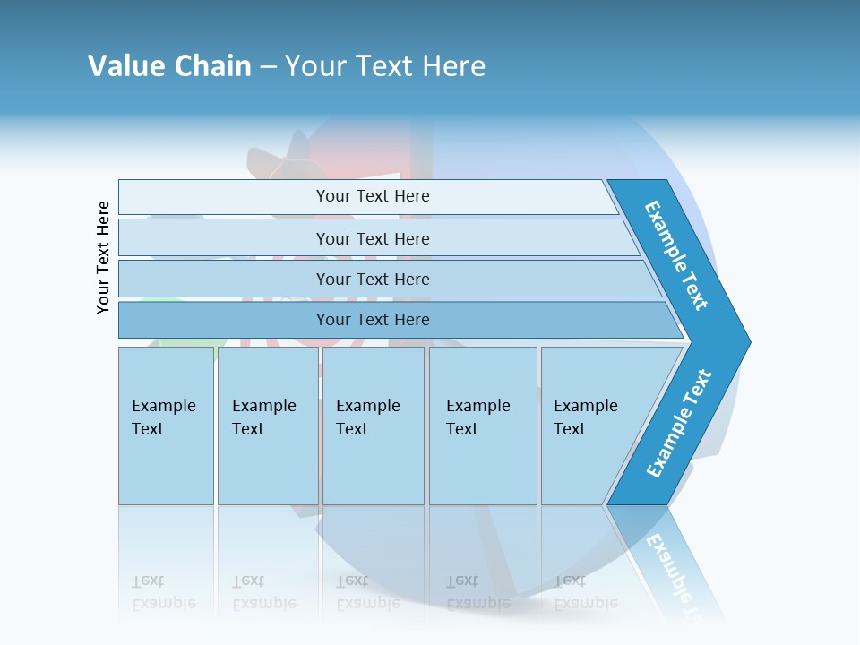 A Blue And Red Arrow Hitting A Red And White Target PowerPoint Template