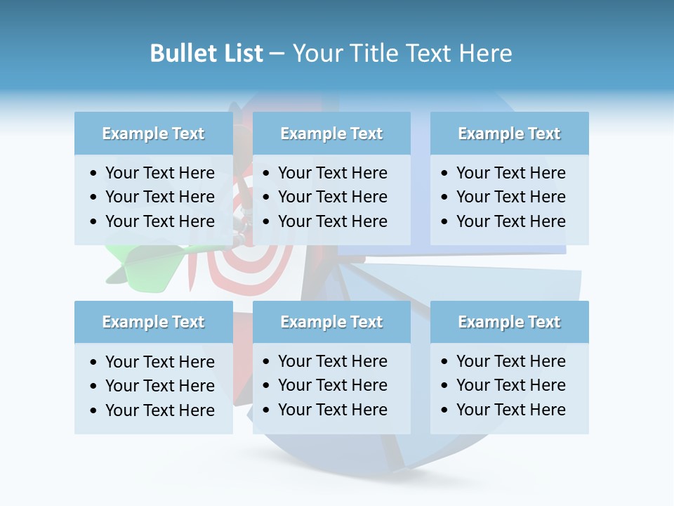 A Blue And Red Arrow Hitting A Red And White Target PowerPoint Template