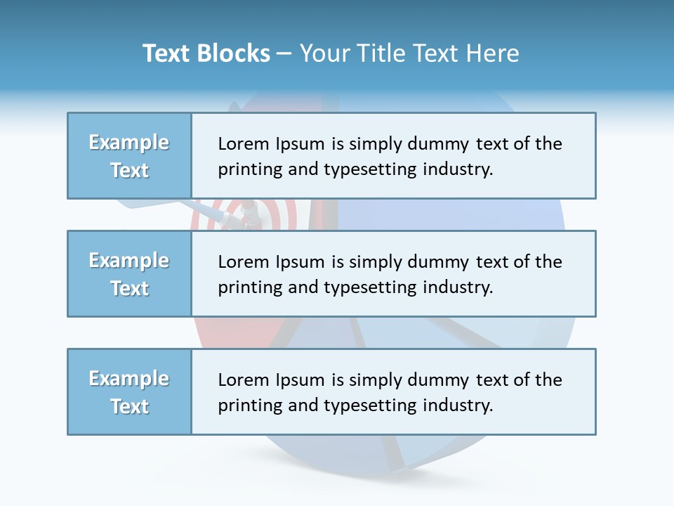 A Blue And Red Arrow Hitting A Red And White Target PowerPoint Template