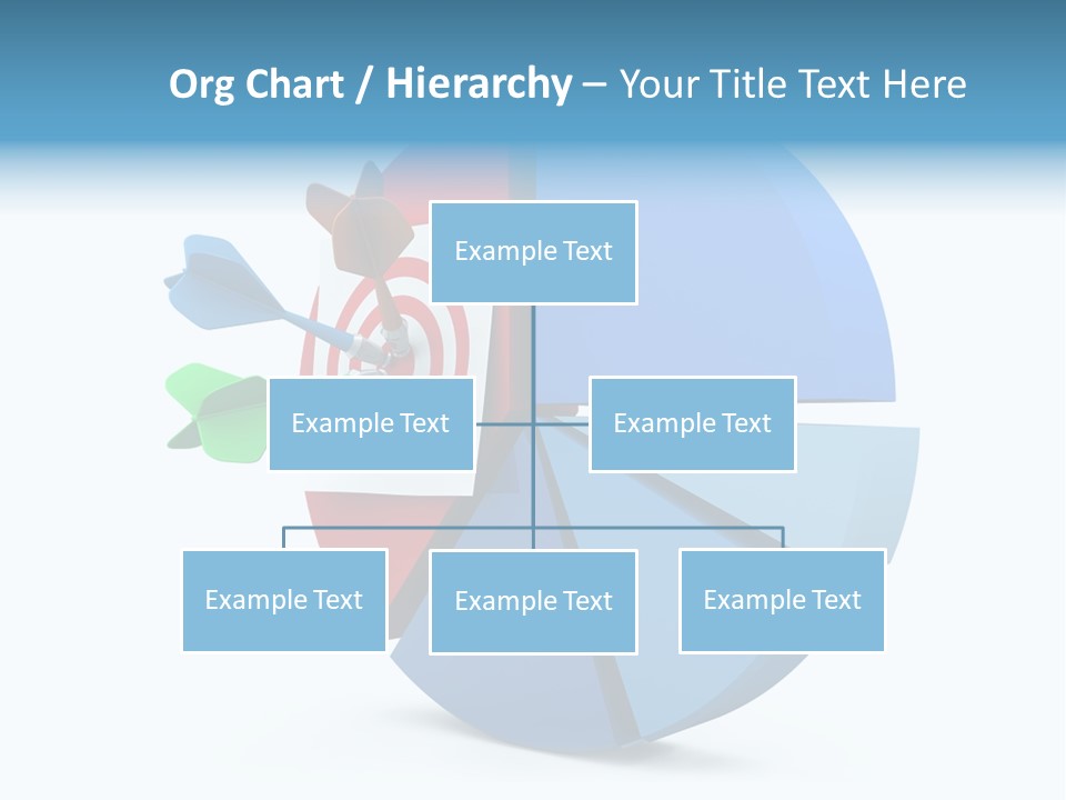 A Blue And Red Arrow Hitting A Red And White Target PowerPoint Template