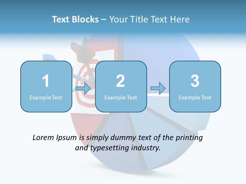 A Blue And Red Arrow Hitting A Red And White Target PowerPoint Template