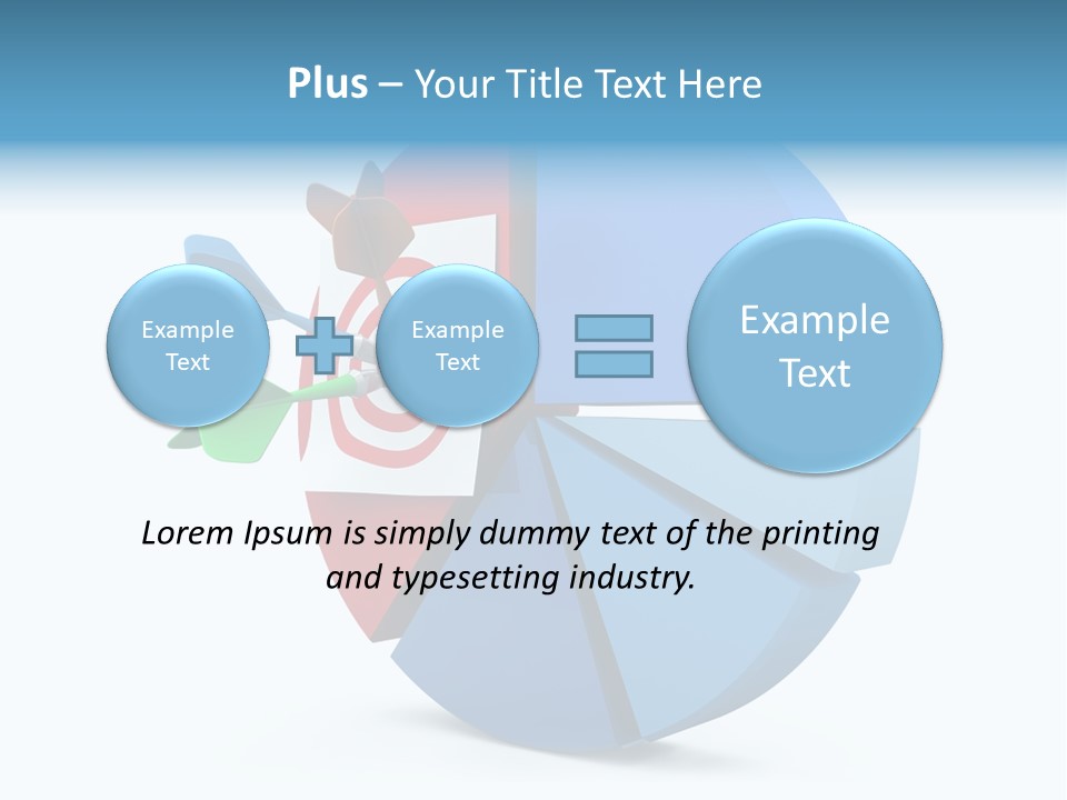 A Blue And Red Arrow Hitting A Red And White Target PowerPoint Template