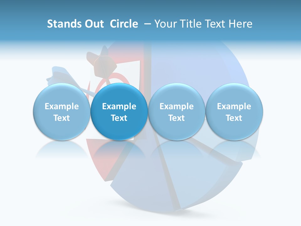 A Blue And Red Arrow Hitting A Red And White Target PowerPoint Template