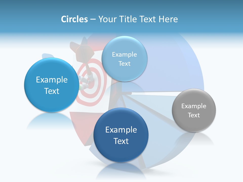 A Blue And Red Arrow Hitting A Red And White Target PowerPoint Template
