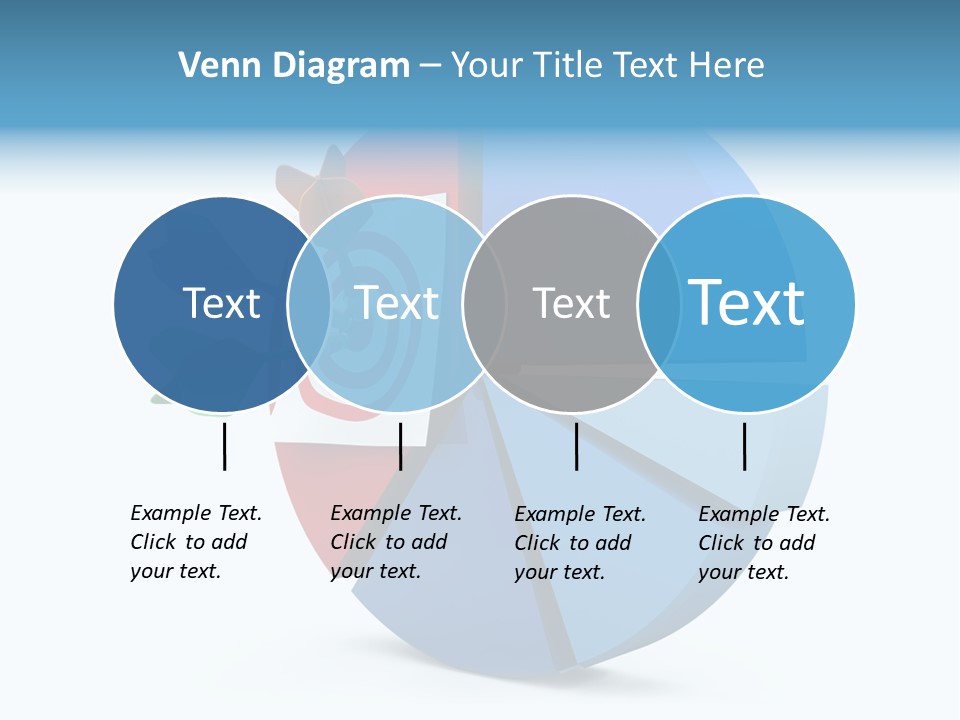 A Blue And Red Arrow Hitting A Red And White Target PowerPoint Template