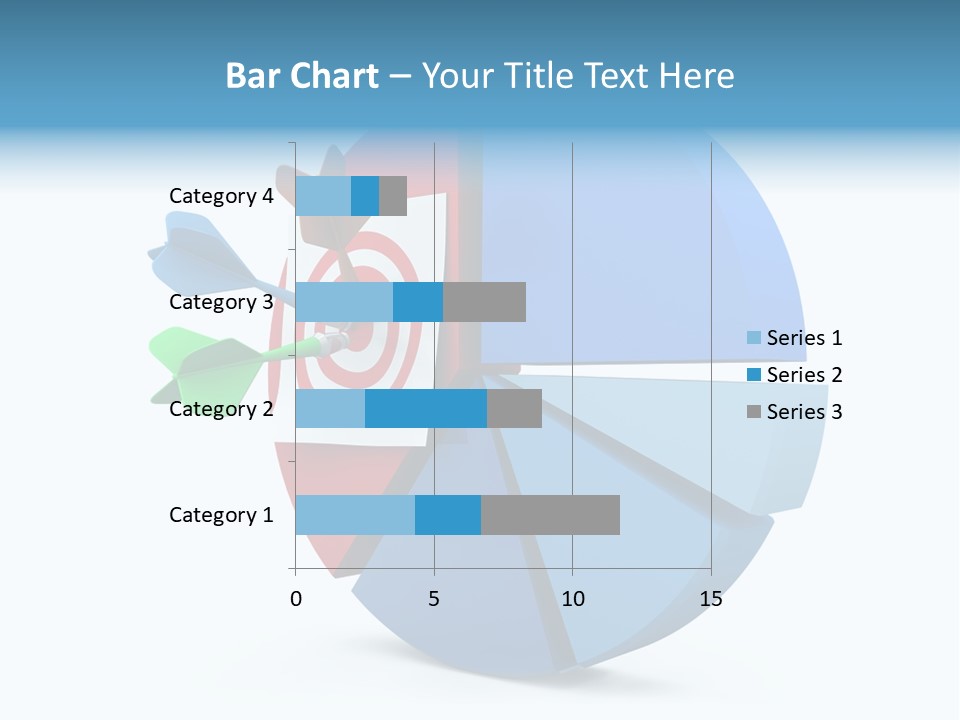 A Blue And Red Arrow Hitting A Red And White Target PowerPoint Template