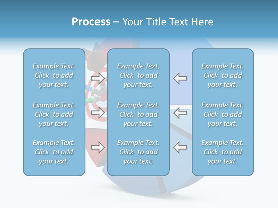 A Blue And Red Arrow Hitting A Red And White Target PowerPoint Template