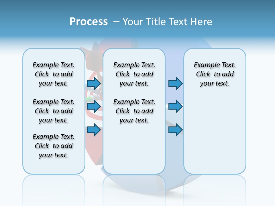 A Blue And Red Arrow Hitting A Red And White Target PowerPoint Template