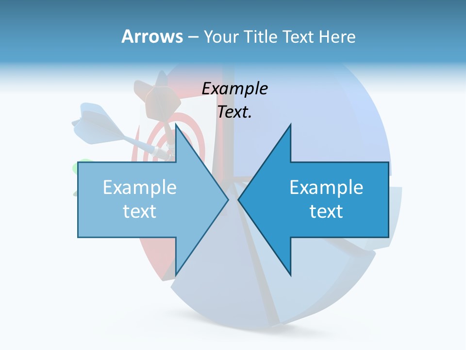 A Blue And Red Arrow Hitting A Red And White Target PowerPoint Template