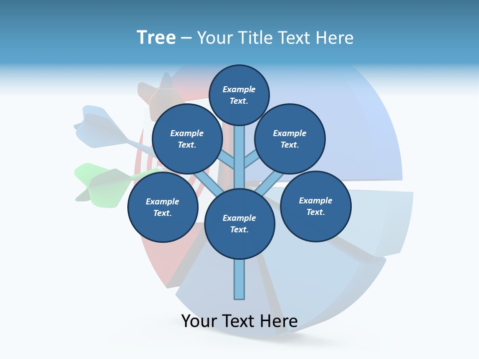 A Blue And Red Arrow Hitting A Red And White Target PowerPoint Template