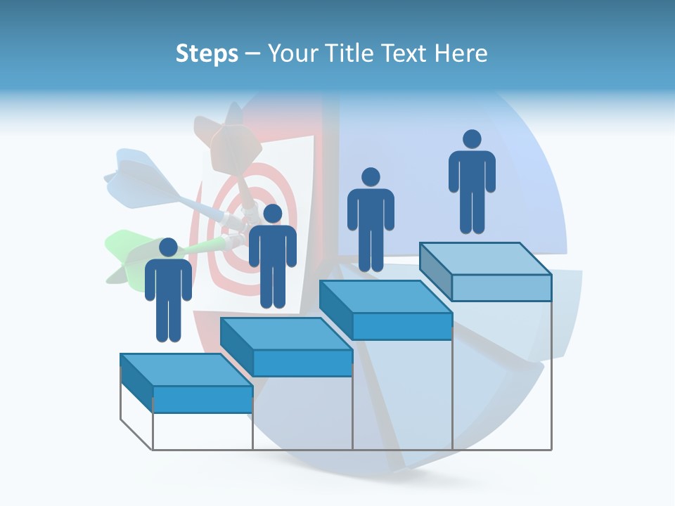 A Blue And Red Arrow Hitting A Red And White Target PowerPoint Template