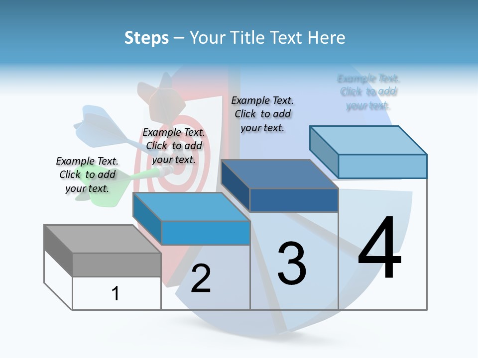 A Blue And Red Arrow Hitting A Red And White Target PowerPoint Template