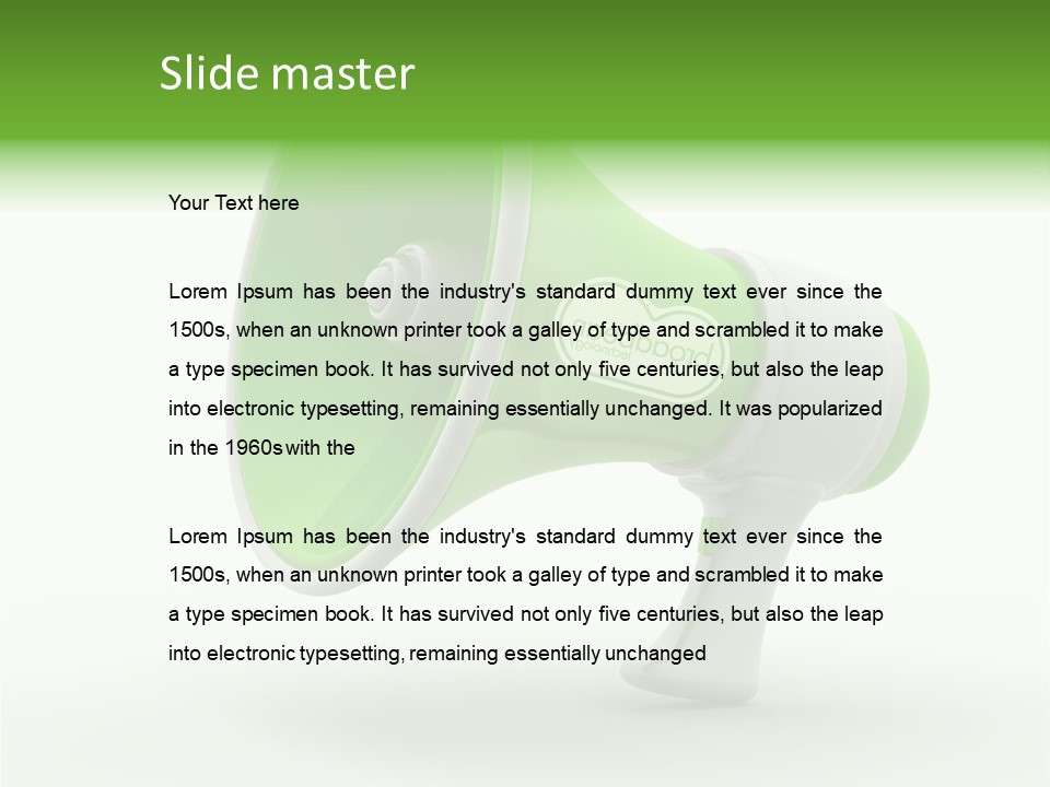 Megaphone Retro Metaphor PowerPoint Template