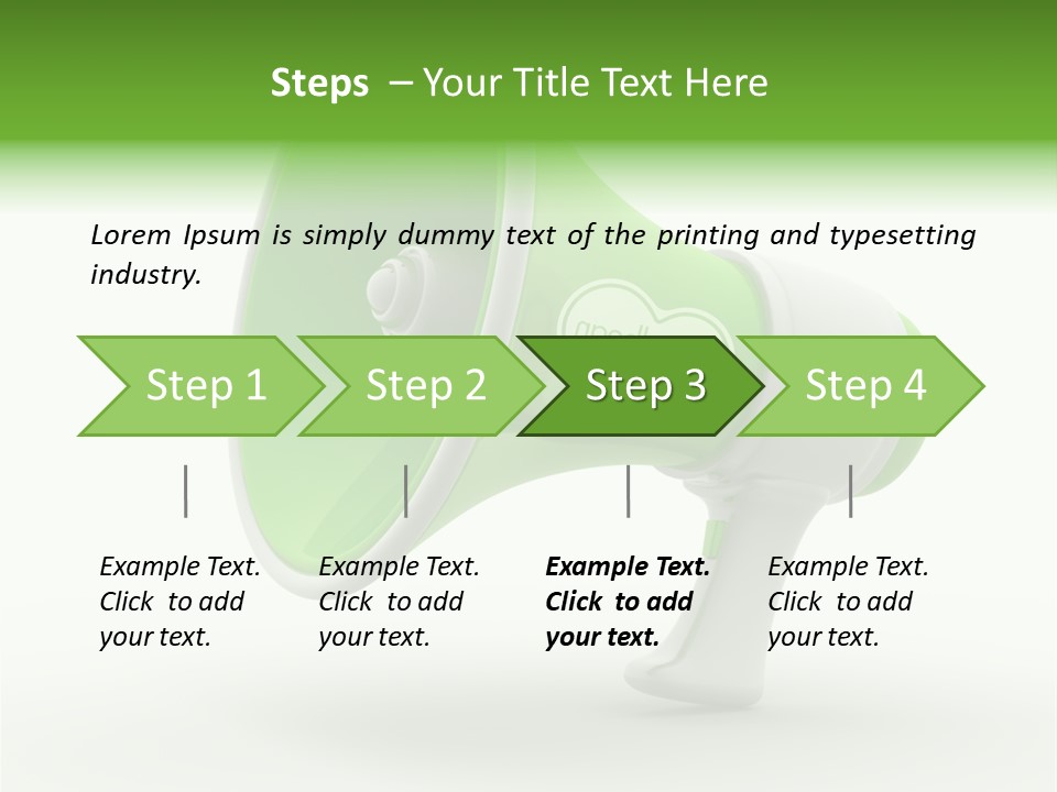Megaphone Retro Metaphor PowerPoint Template