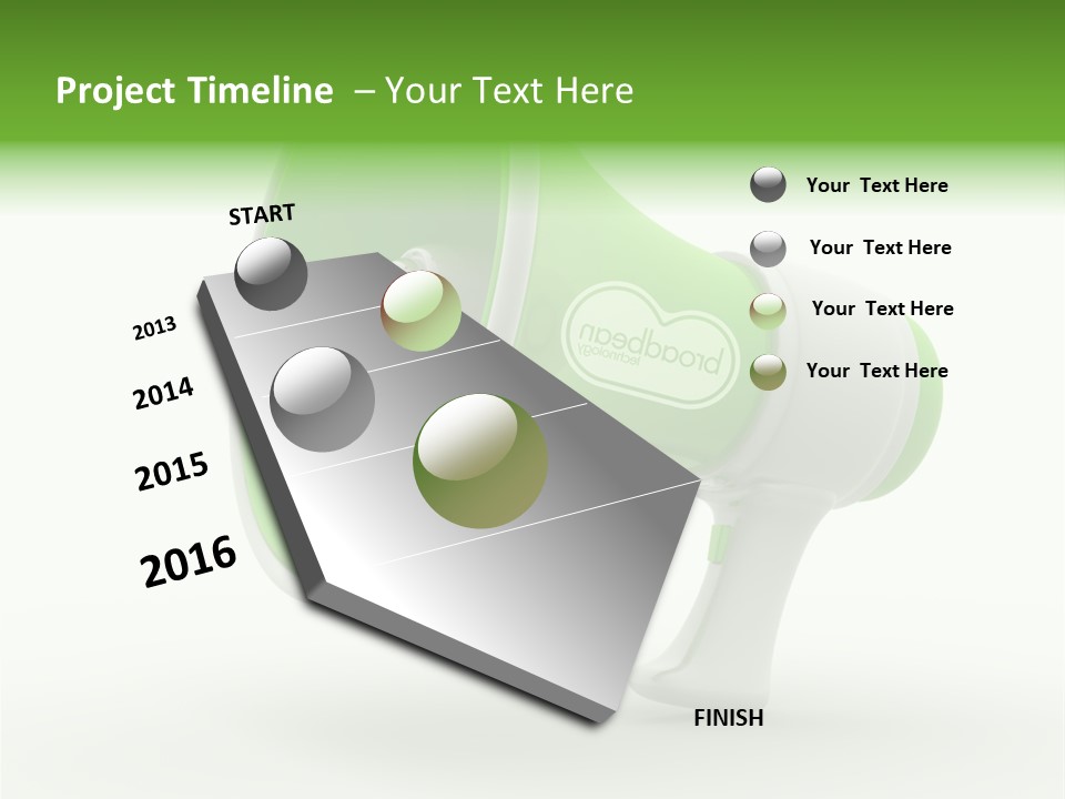 Megaphone Retro Metaphor PowerPoint Template