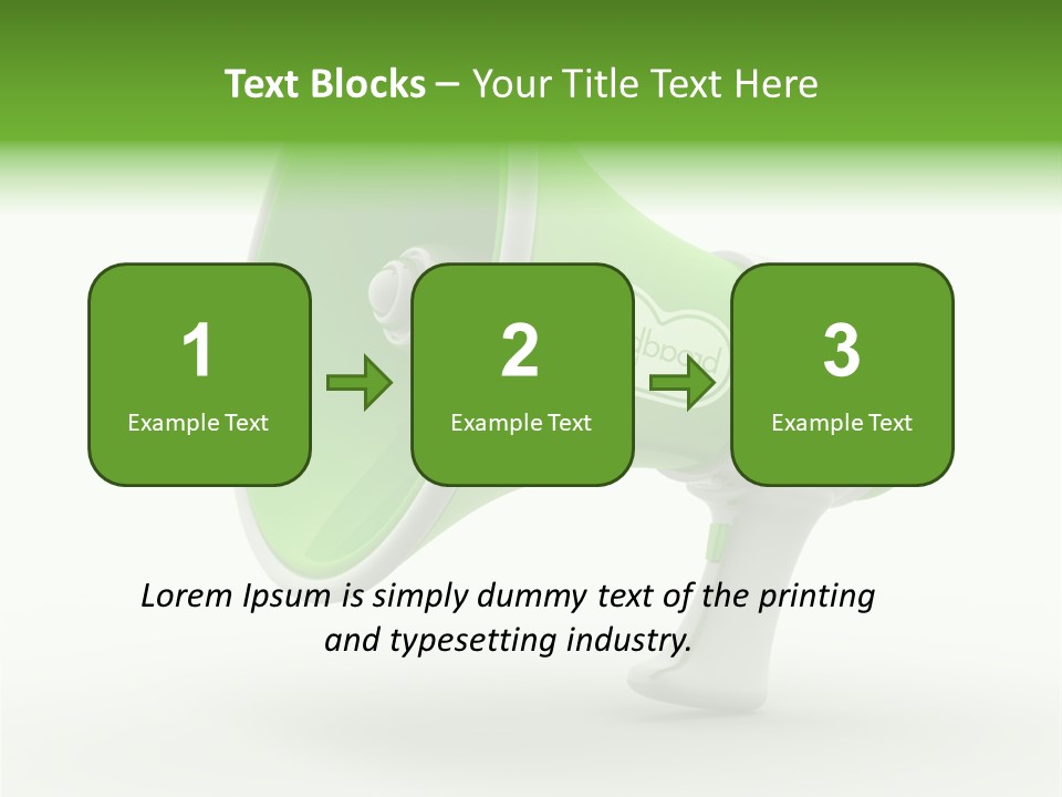 Megaphone Retro Metaphor PowerPoint Template