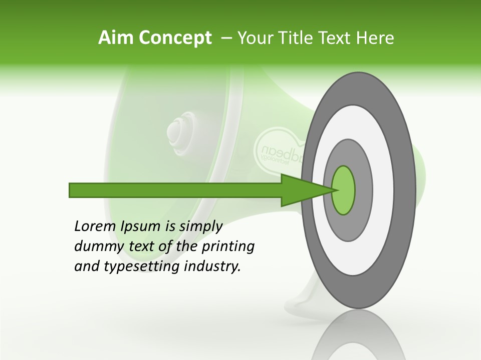 Megaphone Retro Metaphor PowerPoint Template