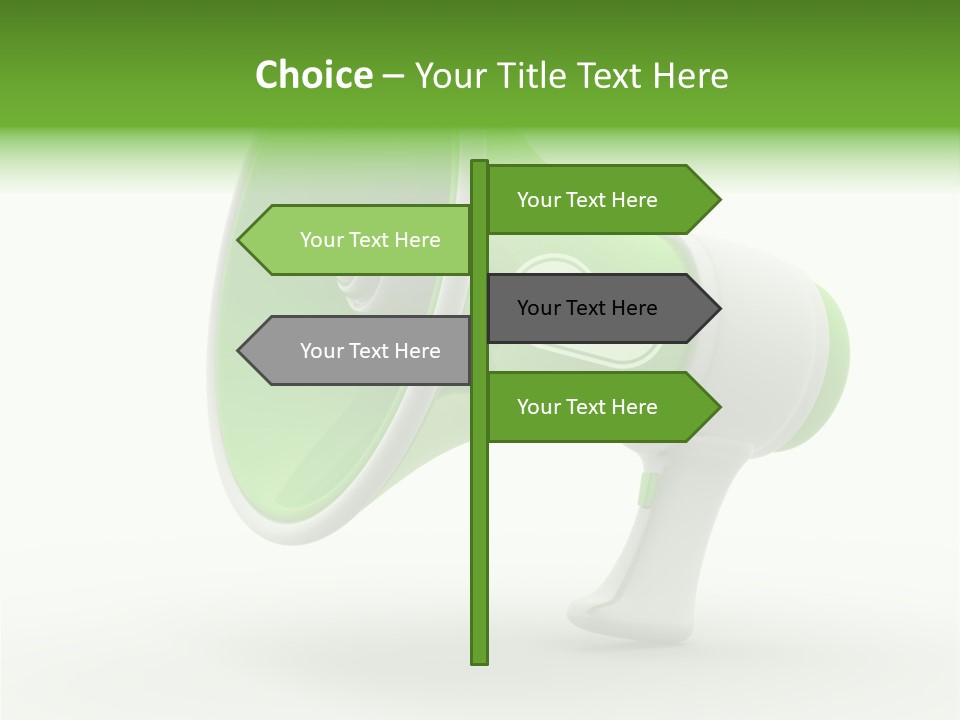 Megaphone Retro Metaphor PowerPoint Template