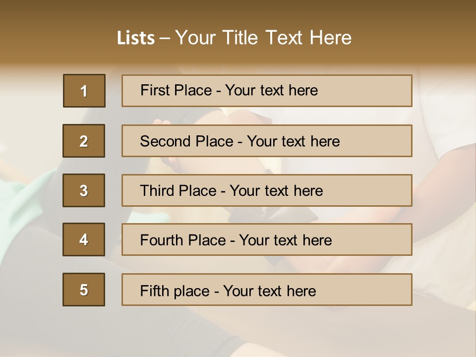 Leg Helpful Female PowerPoint Template