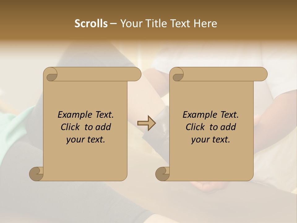 Leg Helpful Female PowerPoint Template