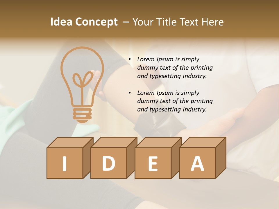 Leg Helpful Female PowerPoint Template