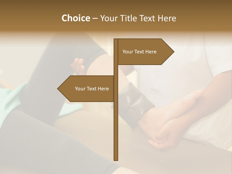 Leg Helpful Female PowerPoint Template