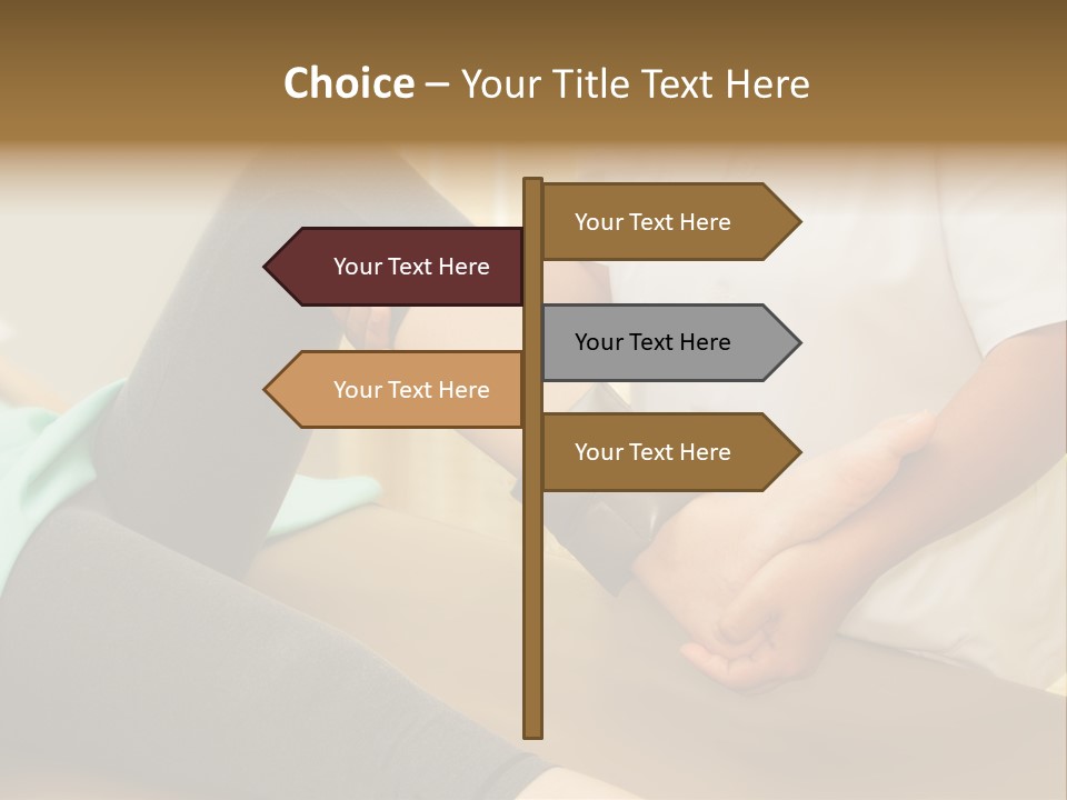 Leg Helpful Female PowerPoint Template