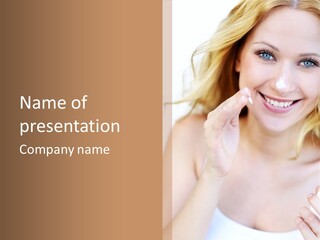 Aging Beautiful Closeup PowerPoint Template