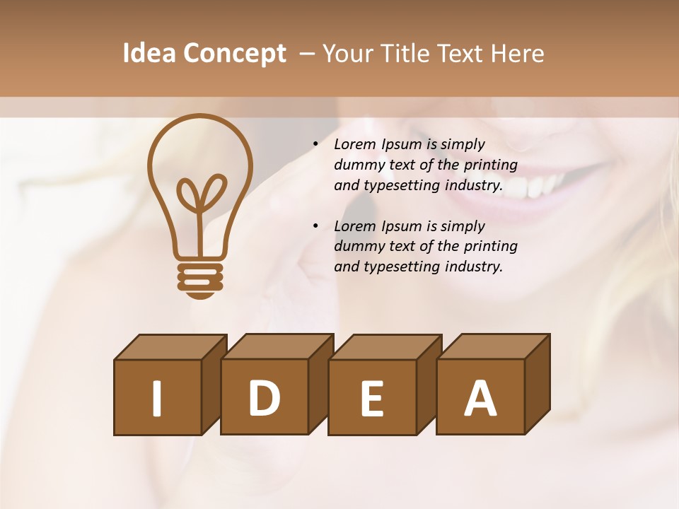 Aging Beautiful Closeup PowerPoint Template