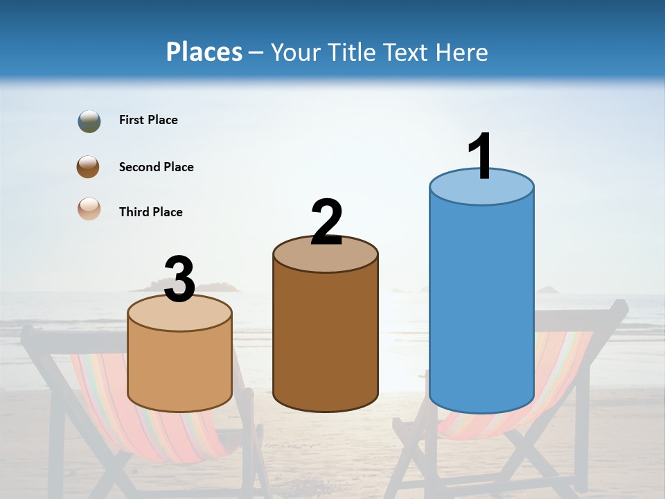 Beach Vacations Armchair PowerPoint Template