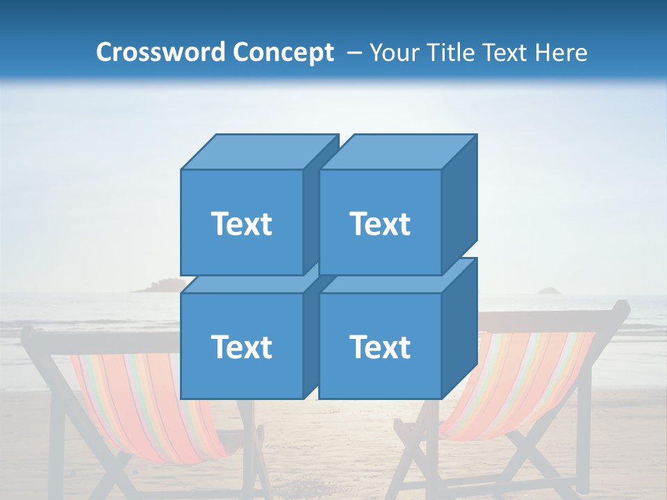 Beach Vacations Armchair PowerPoint Template
