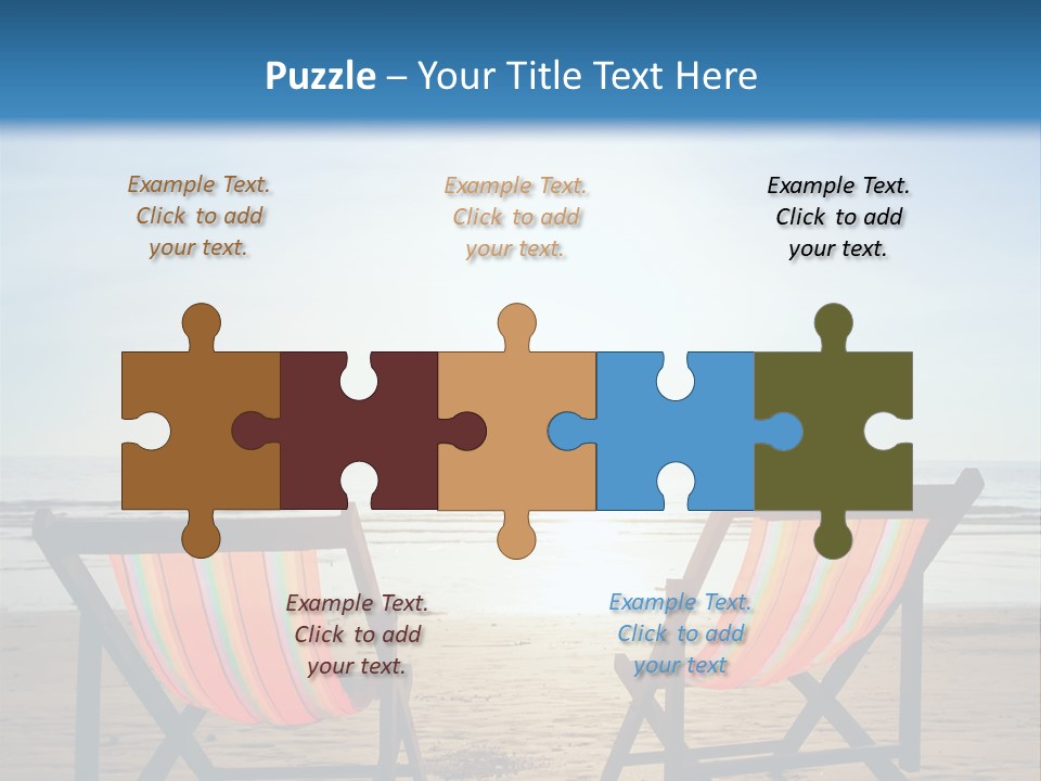 Beach Vacations Armchair PowerPoint Template