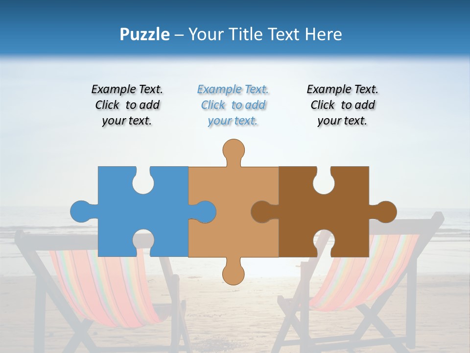 Beach Vacations Armchair PowerPoint Template