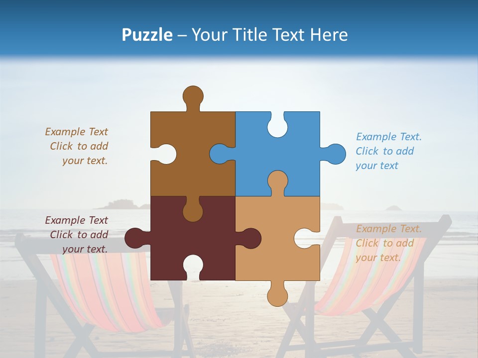 Beach Vacations Armchair PowerPoint Template
