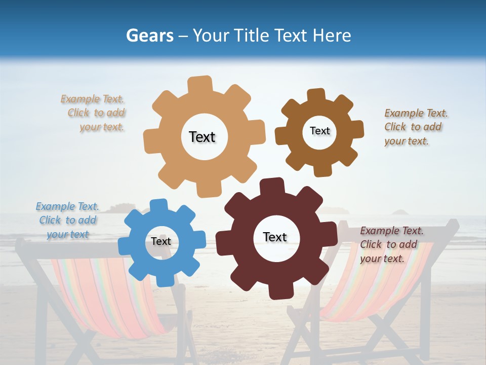 Beach Vacations Armchair PowerPoint Template