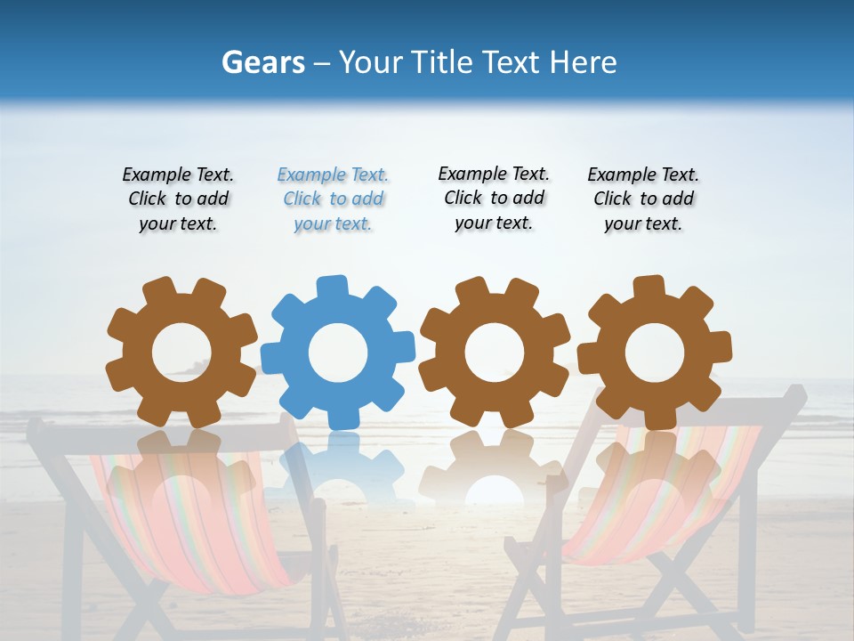 Beach Vacations Armchair PowerPoint Template