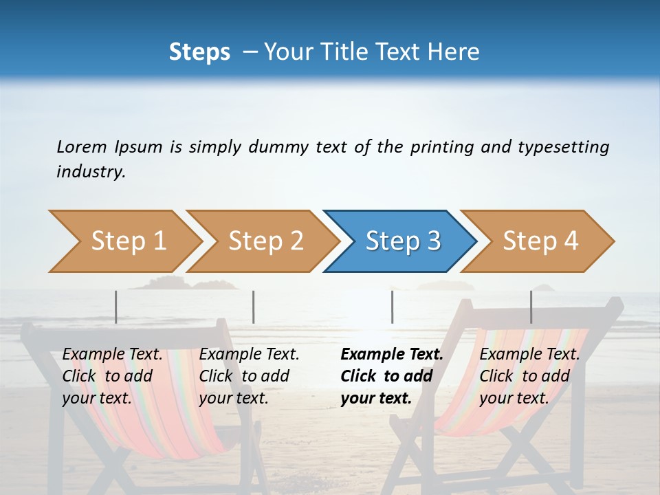 Beach Vacations Armchair PowerPoint Template