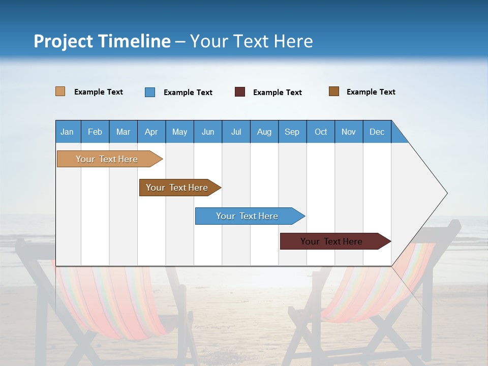 Beach Vacations Armchair PowerPoint Template