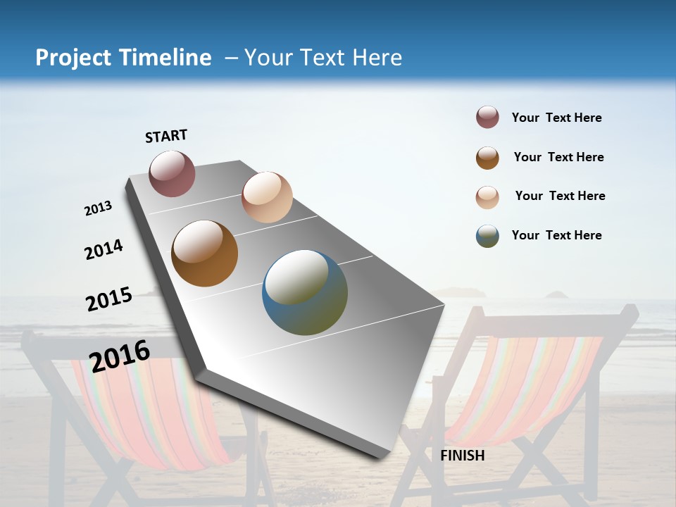Beach Vacations Armchair PowerPoint Template